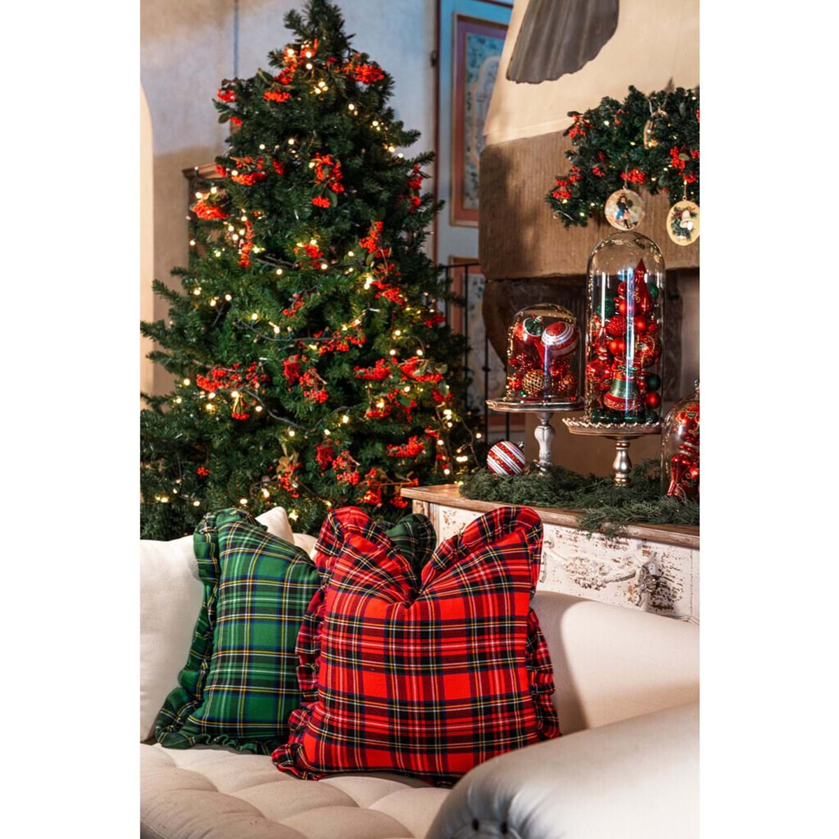 Lot De 3 Boules De Noël Assorties En Verre à Suspendre Rouge Et Doré 10×10 CM – Image 5