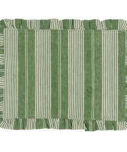 Set De Table En Coton 40×30 CM + 3 CM De Volant Collection Vert J&rsquo;espère