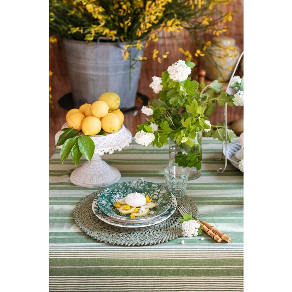 Set De Table En Coton 40×30 CM + 3 CM De Volant Collection Vert J’espère – Image 4