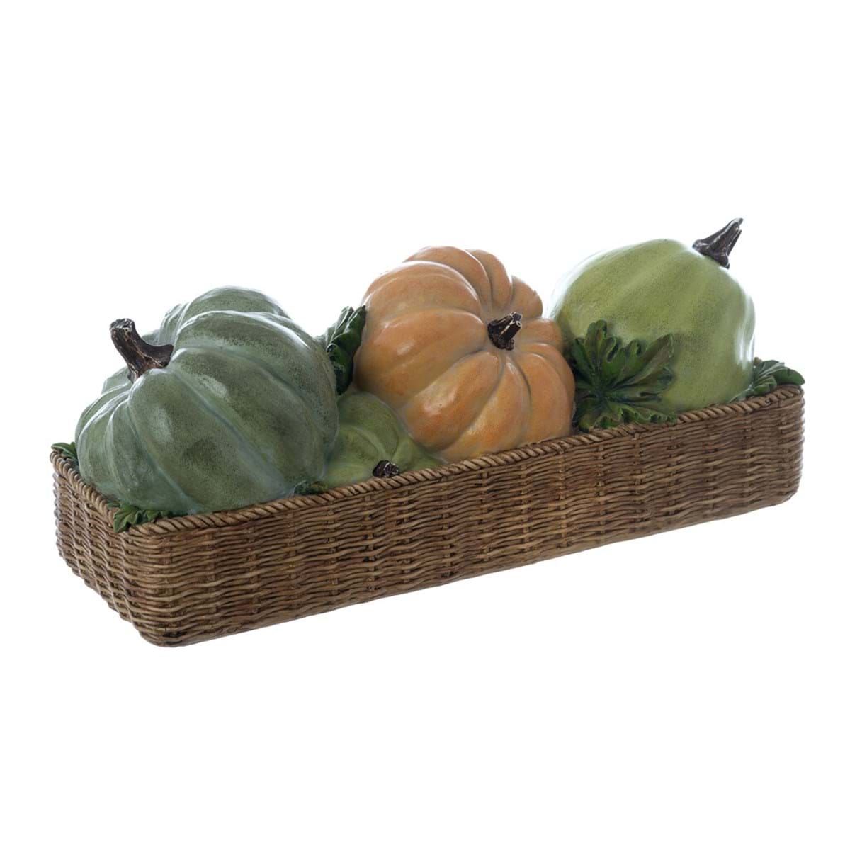 Décoration Panier De Citrouilles En Résine à Poser 38x14x14 CM – Image 5
