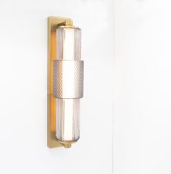 Alternative view of Applique murale MOJO LED en verre cylindrique – Design Art Déco – 13W dimmable