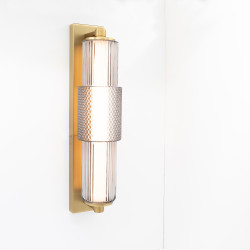 Applique murale MOJO LED en verre cylindrique – Design Art Déco – 13W dimmable – Image 6
