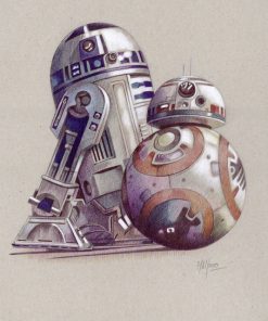 Star Wars – Lithographie numérotée – R2D2 et BB8