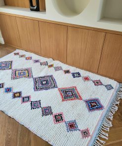 Tapis berbère Boucherouite Azilal multicolore n°113