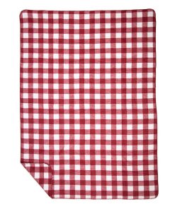 Plaid Ou Couverture Polar à Carreaux Rouges Et Blancs 150×200 CM