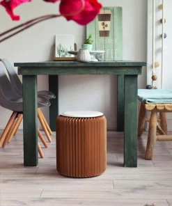 Tabouret pliable LÉON Marron 42cm – Stooly – Carton recyclé