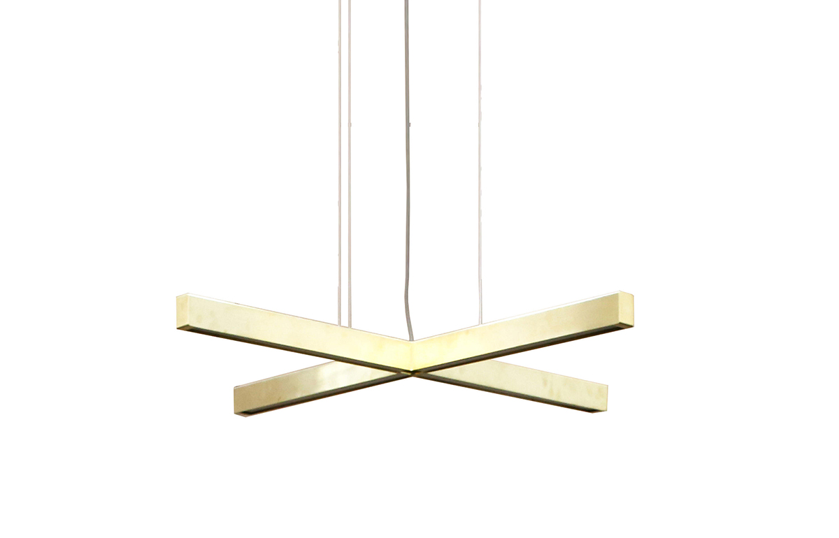 Suspension X model – 100 cm D – Laiton poli – Image 3