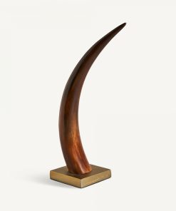 Alternative view of Sculpture corne marron en os Panya Vical Home 42cm