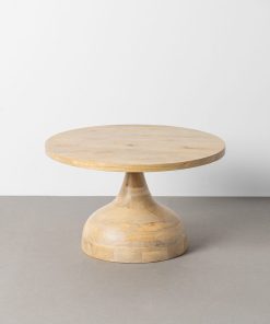 Table Basse Ronde Bois de Manguier Clair Ixia 67x67x40cm