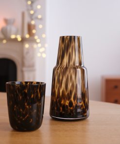 Alternative view of Set carafe et verre motif Léopard